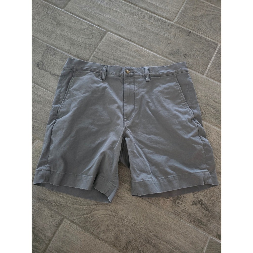 Polo Ralph Lauren Gray Stretch Classic Fit Chino Shorts Mens 34 Pony